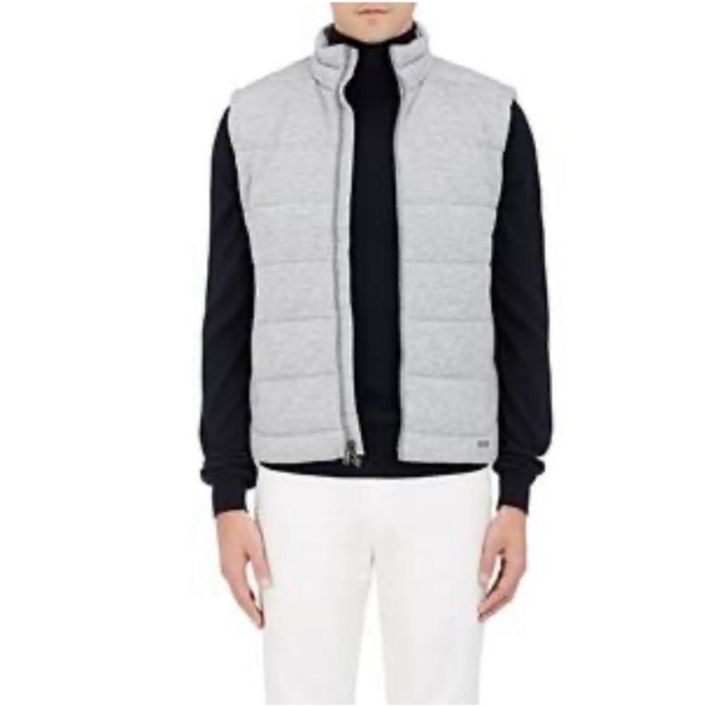Ralph Lauren Purple Label Puffer Vest in Classic Light Grey